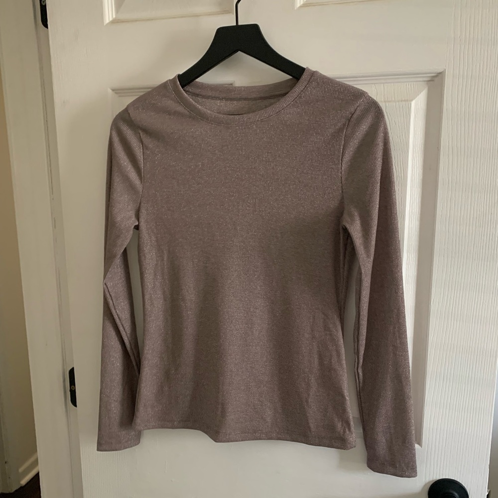 A New Day Metallic Knit Top